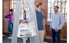 Whiteboard Nobo Move&Meet basis set afneembaar en draagbaar whiteboard/memobord grijs