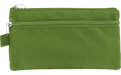 Schooletui plat 21 x 11 cm groen