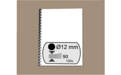 Bindrug zwart 12 mm, 100 stuks