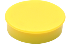 Magneet geel 20 mm rond, 10 stuks