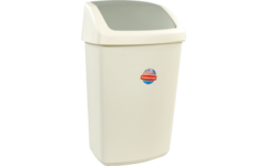 Afvalbak Swing 50L zilver/antraciet