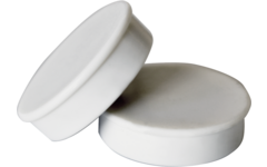 Magneet wit 20 mm rond, 10 stuks
