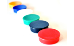Magneet assorti 30 mm rond, 10 stuks