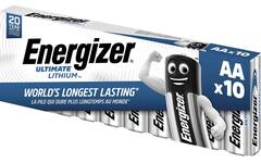 Batterijen Energizer Ultimate Lithium AA/L91, pak van 10 stuks