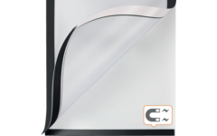 Posterframe Nobo Zelfklevende magnetische kader A4 zwart, set 2 stuks