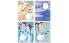 Projectschriften 24 lijnen/blanco, stunt vliegtuigen, 16,5 x 21 cm, 80 gr (25 stuks)