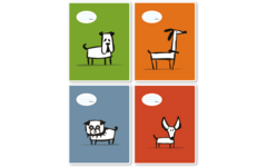 Schriften midicahiers 6-4-6, honden, 13,8 x 18 cm, 80 gr (25 stuks)