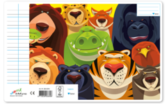 Schriften midicahiers 7,5-5-7,5, wilde dieren, 13,8 x 18 cm, 80 gr (25 stuks)