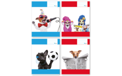 Schriften ruit 10x10 mm, gekke dieren, 16,5 x 21 cm, 80 gr (25 stuks)