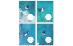 Schriften 24 lijnen, boot, 16,5 x 21 cm, 80 gr (25 stuks)