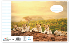 Schriften 24 lijnen, dieren in het wild, 16,5 x 21 cm, 80 gr (25 stuks)