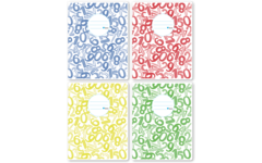 Schriften ruit 5x9 mm, cijfers, 16,5 x 21 cm, 80 gr