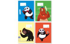 Schriften 6-3, sportende dieren, 16,5 x 21 cm, 80 gr (25 stuks)