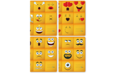 Schriften 6-4-6, emoji, 16,5 x 21 cm, 80 gr (25 stuks)