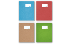 Schriften 24 lijnen, kraft look, 16,5 x 21 cm, 80 gr (25 stuks)