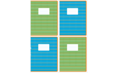 Schriften 5-5-5, kleurenpalet 16,5 x 21 cm, 80 gr (25 stuks)