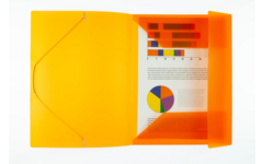 Elastomap A4 PP transparant oranje