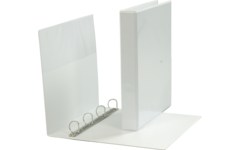 Presentatiemap Esselte 4-rings D-25mm met binnenhoes wit