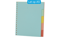 Tabbladen A5 17-rings karton 5-delig