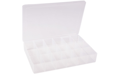 Opbergbox 17 vak met deksel transparant