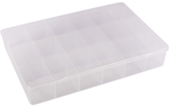 Opbergbox 17 vak met deksel transparant