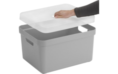 Opbergbox Sigma lichtgrijs 453 x 354 x 243 mm, 32 liter