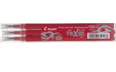 Vulling Pilot Frixion Ball/Click rood, 3 stuks