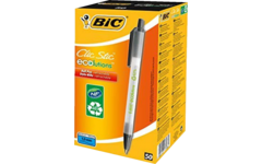Balpen BIC ECOlutions® Clic Stic® zwart, 50 stuks