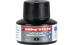Navulinkt BTK 25 voor edding whiteboardstiften zwart, 25 ml