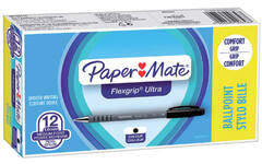 Balpen Papermate Flexgrip medium zwart
