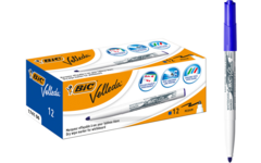 Whiteboardstiften BIC Velleda  1741 blauw, 12 stuks