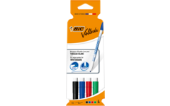 Whiteboardstiften BIC Velleda 1721 fine assorti, 4 stuks