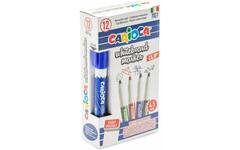 Whiteboardstiften Carioca Clip medium blauw, 12 stuks