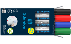 Whiteboardstiften Schneider Maxx 290 ronde punt navulbaar assorti, 4 stuks
