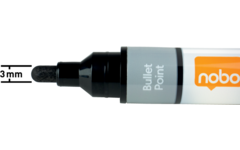 Whiteboardstiften Nobo Liquid Ink ronde punt 3 mm assorti 4 stuks