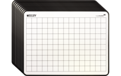 Wisbord emaille staal edding move minds blanco/ruit, 10 stuks