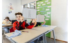 Wisbord emaille staal edding move minds blanco/ruit startersset, 43 delig