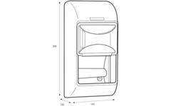 Toiletpapierdispencer Katrin voor 2-rollen