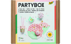 Party-Box roze hartjes, 6-persoons (42-delig)